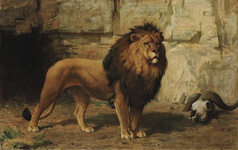 George Goodwin Kilburne, A lion guarding his den