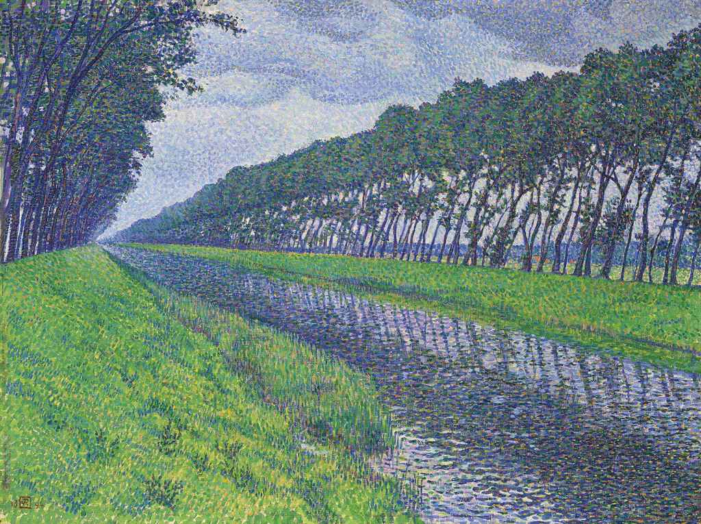 Théo van Rysselberghe, Le canal en Flandre par temps triste