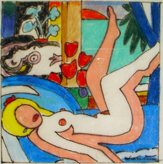 Study For Sunset Nude With Picasso By Tom Wesselmann On Artnet Auctions