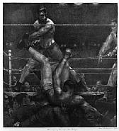 George Wesley Bellows - Dempsey Through the Ropes (Prints and Multiples) h: 17.8 x w: 16.5 in / h: 45.2 x w: 41.9 cm