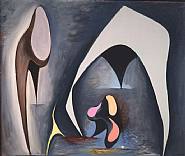 Lorser Feitelson - Magical Forms (Paintings) h: 30 x w: 36 in / h: 76.2 x w: 91.4 cm