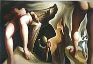 Lorser Feitelson - Post Surreal Configuration: Eternal Recurrence (Paintings) h: 50 x w: 72.5 in / h: 127 x w: 184.2 cm