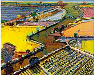 Wayne Thiebaud - Brown River (Paintings) h: 30 x w: 48 x d: 48 in / h: 76.2 x w: 121.9 x d: 121.9 cm