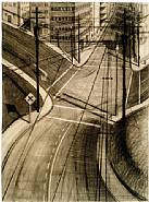 Wayne Thiebaud - Intersection (Works on Paper (Drawings, Watercolors etc.)) h: 30 x w: 22 in / h: 76.2 x w: 55.9 cm