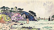 Paul Signac - L’estuaire à Trieux, Bretagne (Works on Paper (Drawings, Watercolors etc.)) h: 11.2 x w: 20 cm / h: 4.4 x w: 7.9 in