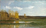 Charles François Daubigny - Les Marais d’Optevoz (Paintings) h: 63 x w: 100 cm / h: 24.8 x w: 39.4 in