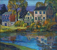 Fern Isabel Coppedge - Canal Reflections (Paintings) h: 18 x w: 20 in / h: 45.7 x w: 50.8 cm