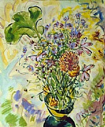 Alfred Henry Maurer - Floral Still Life (Works on Paper (Drawings, Watercolors etc.)) h: 21.5 x w: 18 in / h: 54.6 x w: 45.7 cm