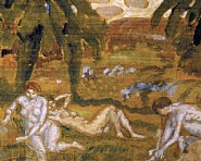 Frederick Carl Frieseke - Three Nude Figures, Giverny (Paintings) h: 9 x w: 11 in / h: 22.9 x w: 27.9 cm