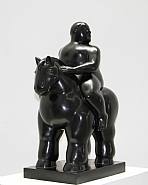 Fernando Botero - Man on Horse (Sculptures) h: 23 in / h: 58.4 cm