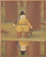 Fernando Botero - The Hunter (Paintings) h: 22.1 x w: 18.2 in / h: 56.1 x w: 46.2 cm