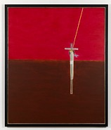 Craigie Aitchison - Crucifixion I (Paintings) h: 203 x w: 187 cm / h: 79.9 x w: 73.6 in
