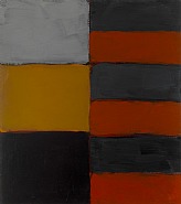 Sean Scully - Mirror Orange (Paintings) h: 45 x w: 40 in / h: 114.3 x w: 101.6 cm