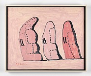 Philip Guston - Untitled (Three Hoods) (Paintings) h: 58.4 x w: 71.5 cm / h: 23 x w: 28.1 in