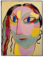 Alexej Jawlensky - Mystischer Kopf - Helle Vision / Mystical Head: Light Vision (Paintings) h: 40.1 x w: 30.6 cm / h: 15.8 x w: 12 in