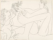 Enfant et nu à la grappe