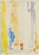 Alexej Jawlensky - Die Fenster im Atelier mit blauer Vase (Works on Paper (Drawings, Watercolors etc.)) h: 16.2 x w: 11.5 cm / h: 6.4 x w: 4.5 in