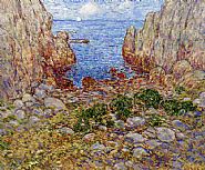 Childe Hassam - THE COVE, ISLES OF SHOALS (Paintings) h: 25.2 x w: 30.2 in / h: 64 x w: 76.7 cm