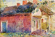 Childe Hassam - THE RED STORE h: 14.5 x w: 22 in / h: 36.8 x w: 55.9 cm