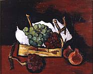 Marsden Hartley - GREEN AND PURPLE GRAPES IN A BASKET (Paintings) h: 20.2 x w: 24.1 in / h: 51.3 x w: 61.2 cm