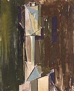 Alfred Henry Maurer - ABSTRACT HEAD (Mixed Media) h: 20.9 x w: 17.4 in / h: 53.1 x w: 44.2 cm