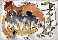 Arthur Dove - FROM A CAUSEWAY AND TREE (Works on Paper (Drawings, Watercolors etc.)) h: 5 x w: 7 in / h: 12.7 x w: 17.8 cm