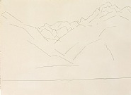 Marsden Hartley - GARMISCH, BAVARIAN ALPS (Works on Paper (Drawings, Watercolors etc.)) h: 10.4 x w: 14 in / h: 26.4 x w: 35.6 cm