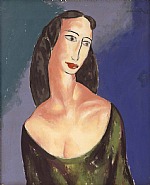 Alfred Henry Maurer - PORTRAIT OF JANET (Works on Paper (Drawings, Watercolors etc.)) h: 21.1 x w: 17.7 in / h: 53.6 x w: 45 cm