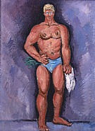Marsden Hartley - FINNISH-YANKEE WRESTLER (Paintings) h: 24 x w: 18 in / h: 61 x w: 45.7 cm