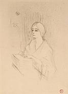 Henri de Toulouse-Lautrec - Yahne dans sa loge (Prints and Multiples) h: 12.6 x w: 8.6 in / h: 32 x w: 21.8 cm