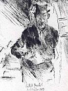 Lovis Corinth - Selbstbildnis (Prints and Multiples) h: 12.8 x w: 9.6 in / h: 32.5 x w: 24.4 cm