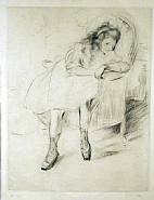 Jacques Villon - Madeleine au Fauteuil (Prints and Multiples) h: 25 x w: 29 in / h: 63.5 x w: 73.7 cm