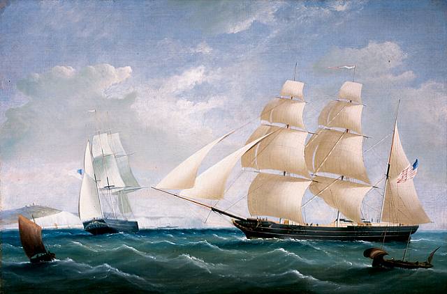  Tudgay Family, The Barque SCOTLAND Off Dover In Two Positions