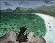 Milton Avery - Dog by the Sea (Paintings) h: 28 x w: 36 in / h: 71.1 x w: 91.4 cm
