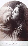 Julia Margaret Cameron - The Kiss of Peace (Photographs) h: 3.5 x w: 2.4 in / h: 8.9 x w: 6.1 cm