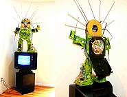 Nam June Paik - Fin de Siecle (Mixed Media) h: 67 x w: 31 x d: 19 in / h: 170.2 x w: 78.7 x d: 48.3 cm