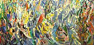 André Lanskoy - Dernier avertissement (Paintings) h: 44.9 x w: 76.8 in / h: 114 x w: 195.1 cm