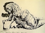André Masson - Chimère (Works on Paper (Drawings, Watercolors etc.)) h: 34 x w: 47 cm / h: 13.4 x w: 18.5 in