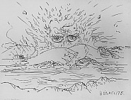 André Masson - Héraclite (Works on Paper (Drawings, Watercolors etc.)) h: 50 x w: 65.5 cm / h: 19.7 x w: 25.8 in
