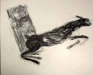 Susan Rothenberg - Deer in the Mirror (Works on Paper (Drawings, Watercolors etc.)) h: 149.2 x w: 181.6 cm / h: 58.7 x w: 71.5 in