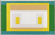 Josef Albers - Variant: 'With First Green' (Paintings) h: 45 x w: 69.2 cm / h: 17.7 x w: 27.2 in