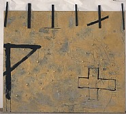 Antoni Tàpies - Historical dimension / Dimensió histórica (Mixed Media) h: 273 x w: 300 cm / h: 107.5 x w: 118.1 in