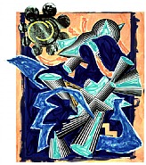 Frank Stella - Illustrations after El Lissitzky's 'Had Gadya' B. Had Gadya: Back cover (Prints and Multiples) h: 153 x w: 135 cm / h: 60.2 x w: 53.1 in