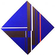 Ilya Bolotowsky - Deep Blue Diamond (Paintings) h: 48 x w: 48 in / h: 121.9 x w: 121.9 cm