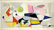 Ilya Bolotowsky - First Study for the Williamsburg Mural (Paintings) h: 19.5 x w: 34.5 in / h: 49.5 x w: 87.6 cm
