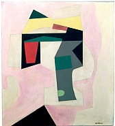 Ilya Bolotowsky - Abstraction in Pink (Paintings) h: 30 x w: 27 in / h: 76.2 x w: 68.6 cm