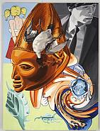 David Salle - Full Swing (Paintings) h: 85 x w: 64 in / h: 215.9 x w: 162.6 cm