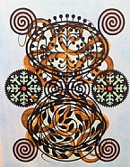 Philip Taaffe - Emblem Painting (Paintings) h: 46.5 x w: 78.2 in / h: 118.1 x w: 198.6 cm