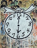 Donald Baechler - Clock (Paintings) h: 52 x w: 40 in / h: 132.1 x w: 101.6 cm