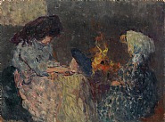 Louis Valtat - La Flambée (les enfants Bompart) (Paintings) h: 9.5 x w: 13 in / h: 24.1 x w: 33 cm